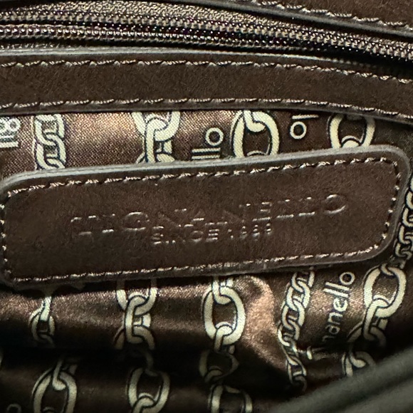 Tignanello Vintage Status Saddle Flap Teal & Brown Leather Crossbody Bag - Picture 6 of 7